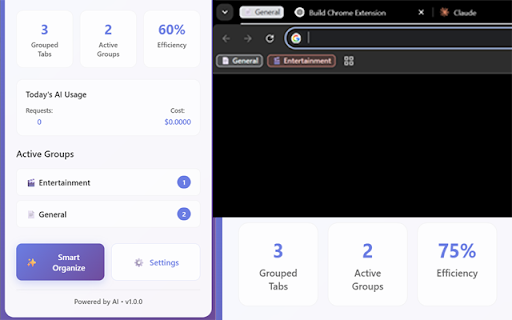 TabIQ :: AI-powered tab grouping with privacy-first design