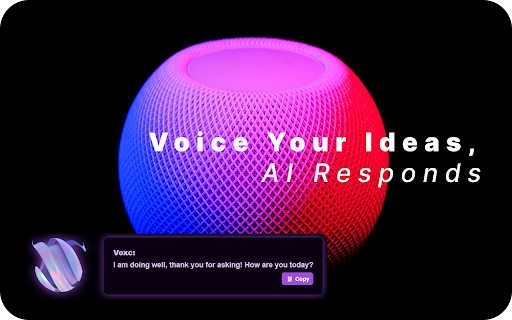 VOXC: Instant AI Accesss :: Voxc is a voice controlled extension that allows you to control your browser with your voice for intant AI conversation.