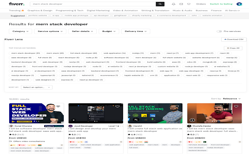 Fiverr Lens :: Premium analytics for Fiverr. Extract tags, analyze keywords, view order counts, and export gig data to CSV for serious sellers.