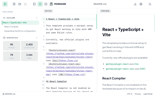 MDReader - Interactive Markdown & Mermaid Viewer :: View and edit Markdown files with beautiful Mermaid diagrams directly in Chrome.