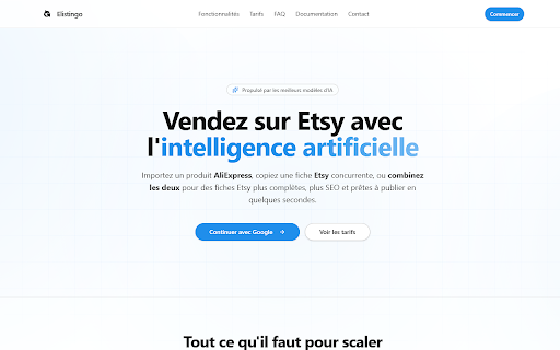 Elistingo Bridge :: Pont Elistingo : extraction AliExpress/Etsy, proxy AdsPower, éditeur Etsy et automatisation promo.
