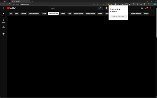 Distraction Blocker :: Blur out YouTube homepage feed to reduce distractions.