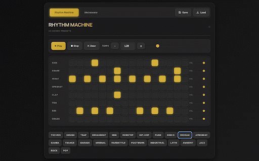 Rhythm Machine :: Rhythm machine and metronome with 23 genre presets