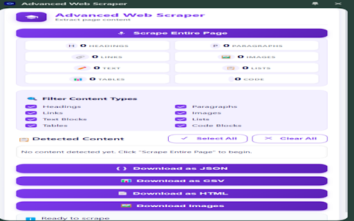 Advanced Web Scraper :: Scrape and download website content
