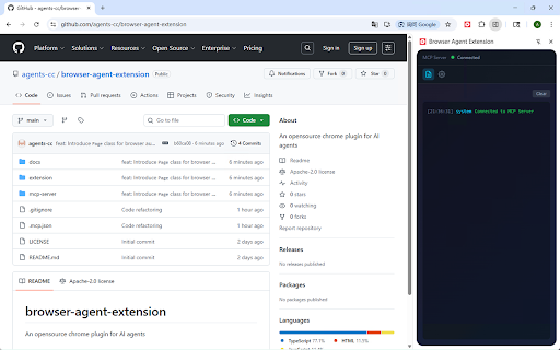 Browser Agent Extension :: AI Agent browser control extension - MCP + WebSocket