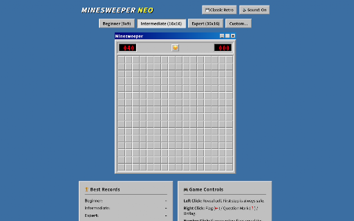 Classic Minesweeper :: The authentic classic Minesweeper game, supporting both retro and modern styles