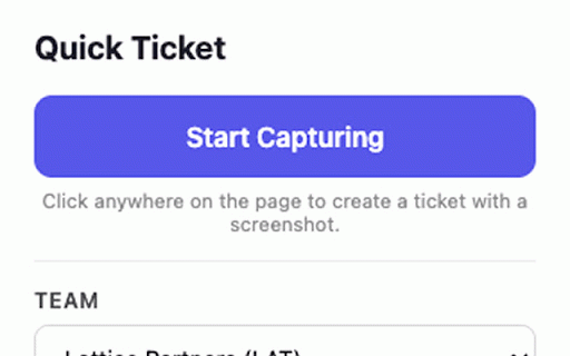 Quick Ticket - Linear Screenshot Reporter :: Click anywhere on a page to capture a screenshot and create a Linear ticket instantly.