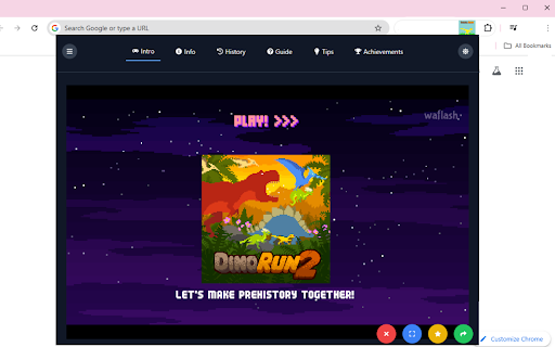 Dino Run Game :: Play Dino Run Game right in your Chrome