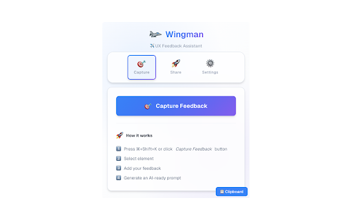Wingman :: Capture a screenshot or screen recording and file a clean Trello card.