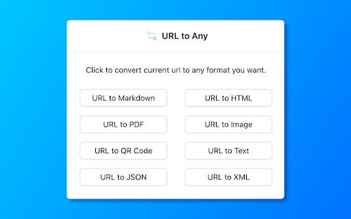 URL to Any :: An All-in-One Web Content Conversion Tool