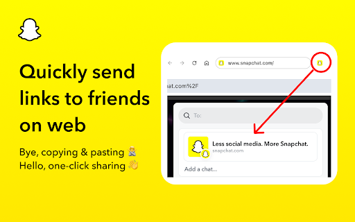 Snapchat One-Click Share :: Share the current tab’s URL to Snapchat with one click.
