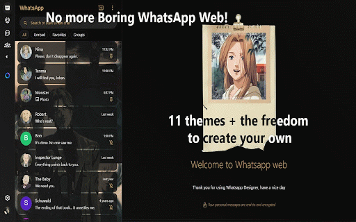 Whatsapp Web Designer :: Customize WhatsApp Web with themes, backgrounds, and stylish chats for a fresh look while messaging.