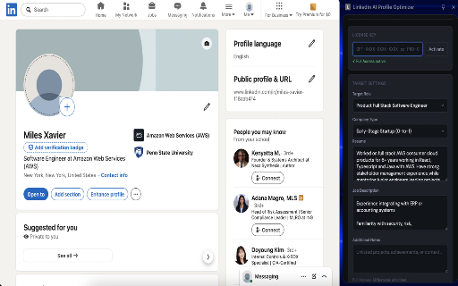 LinkedIn AI Profile Optimizer :: Optimizes LinkedIn profiles using Claude AI.