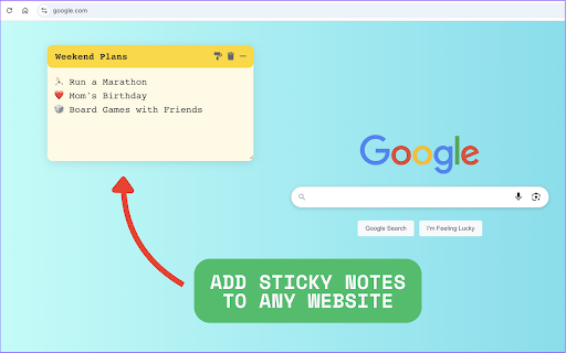Sticky Notes :: Extension sticky notes is an online notes for Chrome. Use this notes board to jot down your sticky ideas and tasks in the browser.