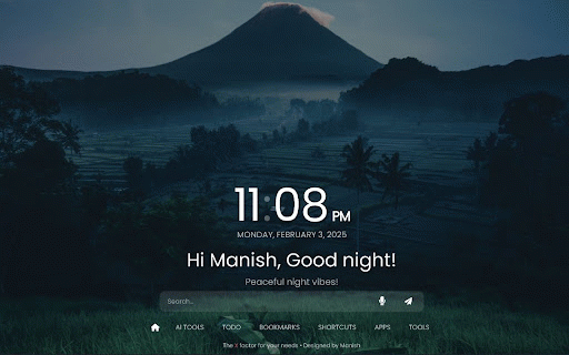 ManiX - New Tab :: The X factor for Your Needs - A personalized new tab experience