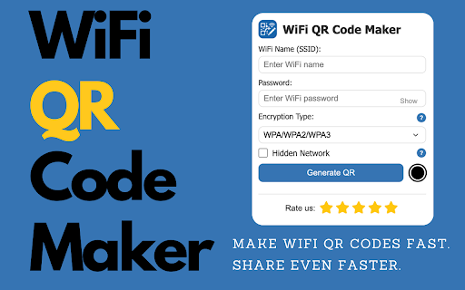 Wifi QR Code Maker :: Use WiFi QR Code Maker to create WiFi QR codes and share your network. Simple WiFi QR code generator for instant connections.