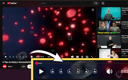UniSkip: Universal Video Forward & Backward :: Premium glassmorphic video skip & rate controller with custom key-binding and site exclusions.
