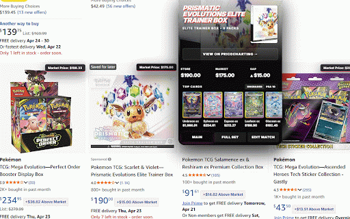 PokeMarkt | Pokemon TCG Live Prices :: Enable on ANY site, and watch market values and top cards for Any Pokemon TCG products while you browse.