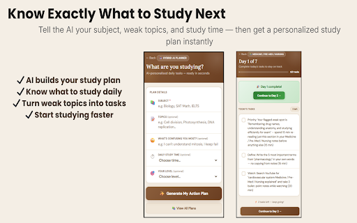 AI Study Planner & Flashcards for Students - StudyNest :: AI study planner that tells you exactly what to study next. Generate study plans, flashcards & stay focused in Chrome.
