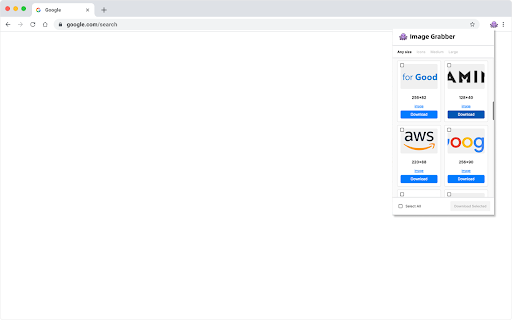 Image Grabber :: Extracts and downloads images from the current web page.