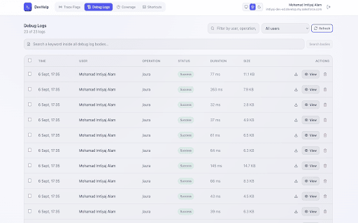 Salesforce DevHelp :: Fast trace flag management and a beautiful, color-coded Salesforce debug log viewer.