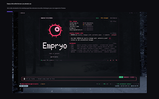 Empryo :: Lets Empryo read and drive tabs in this browser when you ask it to, with a visible cursor and a one-key stop.