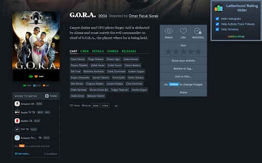 Letterboxd Rating Hider :: Hides histogram, activity from friends, and reviews panels on unwatched Letterboxd film pages.
