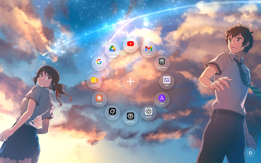 Anime Aura New Tab :: Anime-inspired new tab experience with rotating backgrounds, quick-access shortcuts, and a cinematic live wallpaper feel.