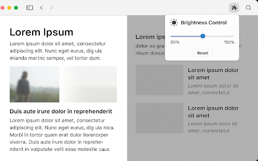 Brightness Control :: Control brightness of Page with a simple slider.