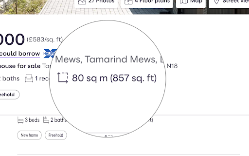 Square Feet to Meters Converter :: Automatically converts square feet measurements to square meters on all webpages