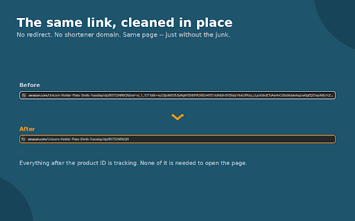 Rather's Link Shortener :: A link shortener that actually shortens links. Strips tracking junk from URLs in place. For clean shareable links.
