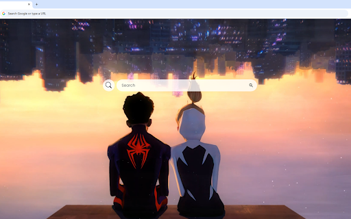 Miles Morales & Gwen Stacy Spider-Verse Live Wallpaper :: Miles Morales and Gwen Stacy sharing a quiet sunset moment in Spider-Verse art style.