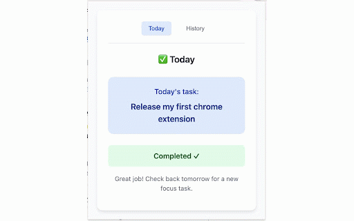 Daily Focus :: Simple daily goal tracking, one goal at a time