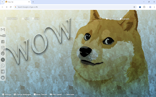 Doge Wallpaper :: Doge wallpaper turn new tab to custom HD Doge background. Doge wallpaper background theme for fans.