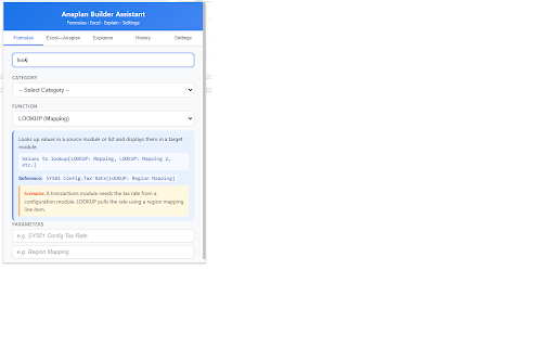 Anaplan Builder Assistant :: A builder assistant and formula reference tool for Anaplan model builders.