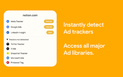 Ads Pixel Finder – Detect Ad Pixels & Access Ad Libraries :: Detect advertising pixels on any website and jump straight to the corresponding ad libraries.