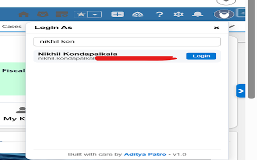 Salesforce Login As :: Search Salesforce users and log in as them using the current Salesforce session.