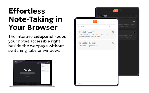 Notes Online :: The in-page notepad for taking notes online directly on any web page. No login, autosave, 1-click install, and full privacy