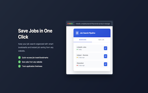 Job Search Pipeline :: Save jobs and generate custom resumes with one click