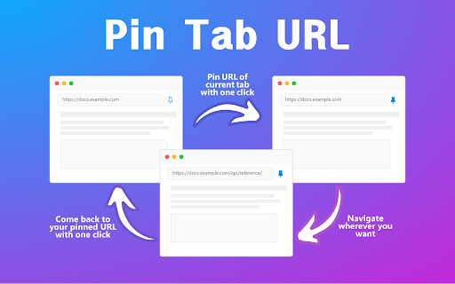 Pin Tab URL :: Pin current tab URL and navigate back via extension icon