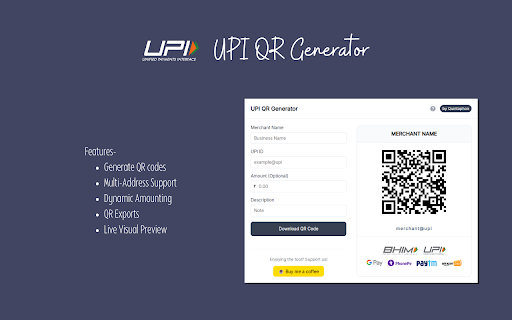 UPI QR Code Generator :: Create instant UPI QR codes locally for maximum speed and privacy.