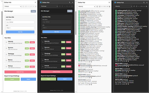 Sidebar Hub :: Customizable sidebar for quick access to your favorite websites