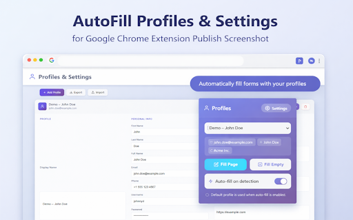 Sign-Up Profile Filler :: Save profiles and auto-fill sign-up forms with one click.