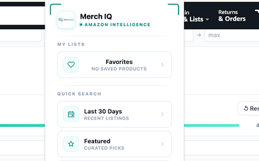 Merch IQ :: Amazon search helper: filter/sort panel, BSR fetch, and merge multiple pages into the first page.
