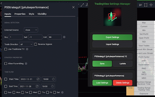 TradingView Settings Exporter :: Export, import, and save TradingView indicator settings