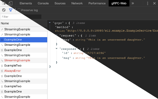 gRPC-Web DevTools for QA :: A Chrome DevTools extension for debugging gRPC-Web requests. Capture, Repeat, and Edit & Repeat without uploading proto files.