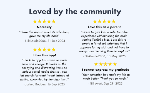 ReDD Focus: Hide Distractions :: Open-source attention saver for the web (YouTube, Instagram, ... or any other site!).