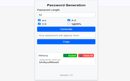 Password Generation :: A lightweight and secure offline password generator. No ads. No data collection.