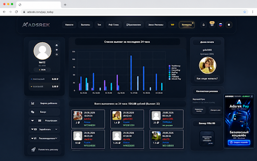 Adsrek Earn :: Adsrek Earn: добровольный просмотр рекламы и автосёрфинг с начислением вознаграждений в аккаунт Adsrek.