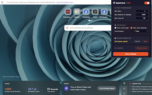 Meetrend :: Auto-scroll and scrape Meesho product data — filter by price, ratings, and reviews to find trending products.